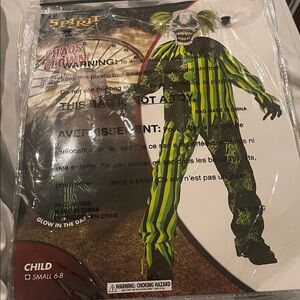 Spirit Vibrant Green and Yellow Clown Costume